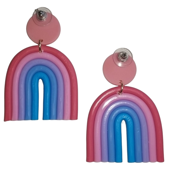 Oversized Rainbow Earrings- one available! - Picture 2 of 4